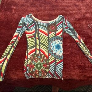 Colorful Patterned Kids Long Sleeve Top